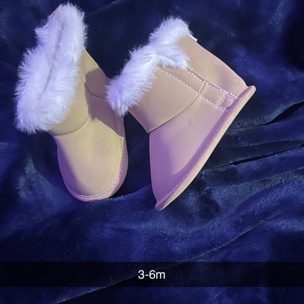 Baby Tan Fur-Lined Booties